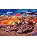 Easy Rider Art Print / Harley Davidson Motorcycle / Retro America / Movi... - $31.10+