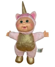 CPK Cabbage Patch Kids Cuties Doll Pink Unicorn Costume 9&quot; Plush Read - $13.90