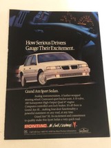 1990 Pontiac Grand Am Car Vintage Print Ad Advertisement  PA1 - £6.11 GBP