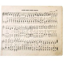 1881 Over &amp; Over Again Victorian Sheet Music Ohio State Grange Agricultu... - $19.99