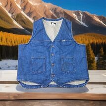 Maverick Automaticks Vintage 70s Sherpa Lined Denim Mens Size XL Western... - $37.13