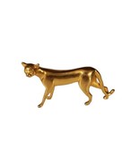 Vintage The Franklin Mint Curio Cabinet Cat 1986 Art Deco Gold Cat Figurine - £13.64 GBP