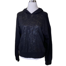 Socialite Hoodie Sweatshirt Womens Small Black Snake Print Long Sleeves Yoga - £15.81 GBP