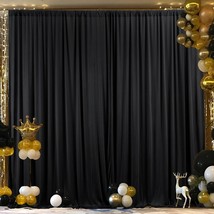 10x10 ft Black Backdrop Curtains Drapes for Parties Photo Photography Ph... - £36.69 GBP