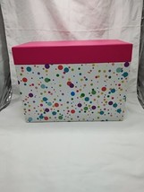 C.R. Gibson Polka Dot Storage Container Box 9 1/2&quot; X 4 1/2&quot; X 7&quot; - $19.79