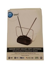 ONN INDOOR HDTV ANTENNA FREE LOCAL HDTV VHF/UHF/FM SIGNALS - $8.90