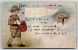 Army Mail Carrier 1918 Big Pool Md To Camp Meade Weller Family Postcard Y29 - £7.15 GBP