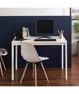 Harry Ivory Wood &amp; Metal Computer Desk | Modern Desk - $285.69 CAD