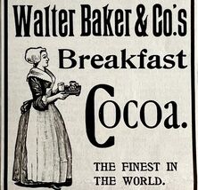 1904 Walter Baker Breakfast Cocoa Advertisement Chocolate Ephemera LGADYC2A - $28.01 CAD