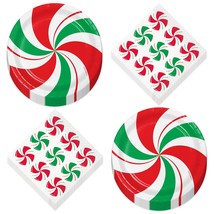 Live It Up! Party Supplies Peppermint Swirl Red &amp; Green Christmas Holida... - £9.85 GBP+