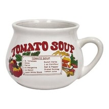 Vintage Tomato Soup Recipe Ceramic Mug Oversized Kitchenware Retro Soup Mug  - £8.83 GBP