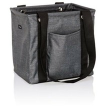 Thirty One Small Utility Tote (New) Charcoal Crosshatch - £27.29 GBP