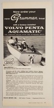 1961 Print Ad Grumman Boat with Volvo-Penta Aquamatic Inboard Outboard Drive - £11.15 GBP