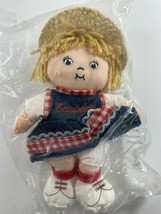 Campbells Soup Kids Doll Straw Hat Girl 7.5 in Beanbag Plush Stuffed Toy Sealed - £9.35 GBP
