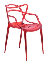 LeisureMod Twain Mid Century Modern Plastic Accent Dining Armchair with ... - $116.21