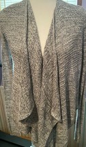 HOLLISTER LADY&#39;S SWEATER SMALL  DRAPED CARDIGEN GRAY/WHITE LONG SLEEVE   b5 - €13,48 EUR