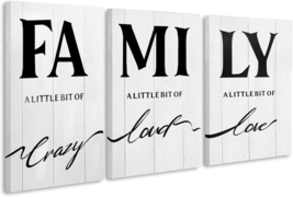 LIIGEMI Family Wall Decor Set of 3,Canvas Wall Art,Family Prints Signs Framed, R - £30.30 GBP