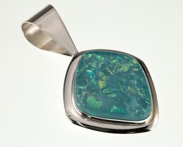 Jay King DTR Sterling Silver Turquoise Art Glass Pendant 32.5g - £118.99 GBP