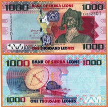 SIERRA LEONE  2013 UNC 1000 Leones Banknote Paper Money Bill P- 30 - $2.60