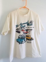 Single Stitch Vintage T Shirt 90&#39;s Size L 7th Annual Car Fun Run Route 66 Yellow - £37.21 GBP