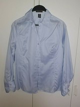 North End Sport Ladies Ls Blue 100% Cotton BUTTON-DOWN SHIRT-M-NWOT-SHEEN-NICE - $11.99