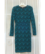 FOREVER 21 ~ Sz M Teal Floral Lace Over Black Lined Dress ~ SHIPS FREE - £19.74 GBP