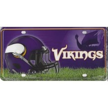minnesota vikings logo nfl football team helmet license plate usa made - £23.52 GBP