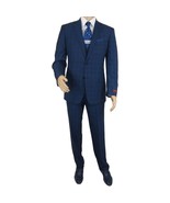Mens Renoir 3 Piece Vested Suit Glenn Plaid Notch Lapel Business 278-2 N... - $232.30 CAD