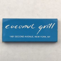 Coconut Grill Vintage Matches Empty Matchbox New York City Second Avenue - $10.95