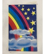Vintage 1983 Lisa Frank Sticker Light Switch Cover Rainbow Stars Cloud 4 x 2.5" - $13.86