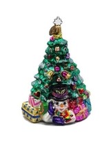 Radko Chillin&#39; Wonder Christmas Ornament Snowman Under Christmas Tree Vtg In Box - £85.54 GBP