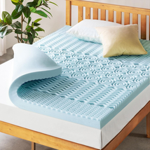 Mellow 4 Inch 5-Zone Memory Foam Mattress Topper, Cooling Gel Infusion, ... - £91.40 GBP