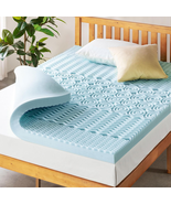 Mellow 4 Inch 5-Zone Memory Foam Mattress Topper, Cooling Gel Infusion, ... - £89.95 GBP