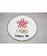 Vintage 1988 Calgary Winter Olympics Collector Plate Souvenir Red Snowflake - £15.45 GBP