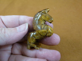 Y-UNI-580 brown tigereye UNICORN horse Figurine carving gemstone unicorn... - $14.01