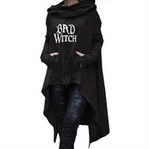  Bad Witch Letters Print Long  Hoodies For Women Tops Sweatshirt Femmes Kawaii L - £55.84 GBP