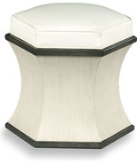 Ottoman Woodbridge Hexagonal Seat Charcoal Gray Accents - £919.25 GBP