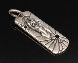 925 Sterling Silver - Vintage Sculptural Tied Woman &amp; Cracks Pendant - P... - $69.77