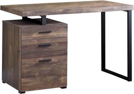 - Left Or Right Set- Up - 48&quot;L (Brown Reclaimed Wood Look) Monarch Specialties - £233.07 GBP