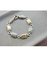 STUNNING Ann King Sterling Modernist 18K Link Bracelet 7.25&quot; - $5,627.00 MXN
