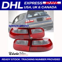 NEW! Red &amp; Clear Rear Tail Light Lamp For Honda Civic EG6 3Dr Hatchback ... - £147.82 GBP
