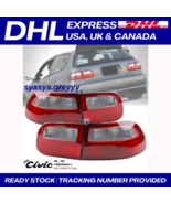 NEW! Red &amp; Clear Rear Tail Light Lamp For Honda Civic EG6 3Dr Hatchback ... - $3,473.03 MXN