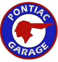 Pontiac Garage 14&quot; Round Metal Sign - £31.94 GBP