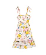 Lily Rose Sz XS Floral Sundress Midi Dress Sweetheart Neckline Smock Mil... - $24.19