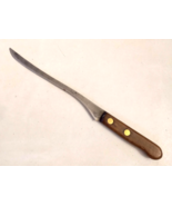 Carbon Steel Boning Butcher Filet Knife Riveted Wood Handle Primitive 12" long - $29.65