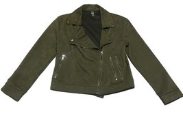 ALYA Women’s Moto Jacket Size Small Olive Green EXCELLENT CONDITION  - $22.28