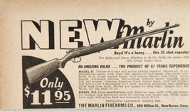 1937 Print Ad Marlin Model 81 .22 Rifle 25 Shot Repeater New Haven,Connecticut - £8.15 GBP