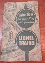 Vintage 1951 LIONEL TRAIN  BOOKLET - INSTRUCTION FOR ASSEMBLING AND OPER... - £11.51 GBP