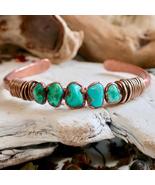 Raw Turquoise Bracelet | Solace for the Spirit | Copper &amp; Bronze - £168.18 GBP+