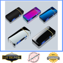 Electric Lighter Double Arc LED Display USB Rechargeable Windproof Smoke... - $24.99